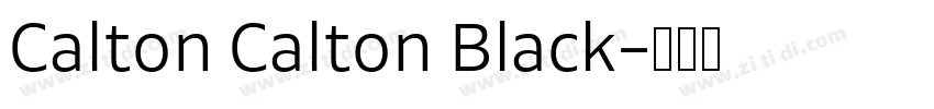 Calton Calton Black字体转换